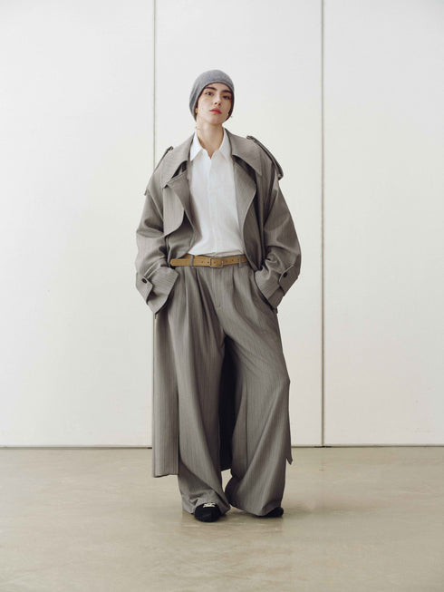Drift Pinstripe Trench Pants